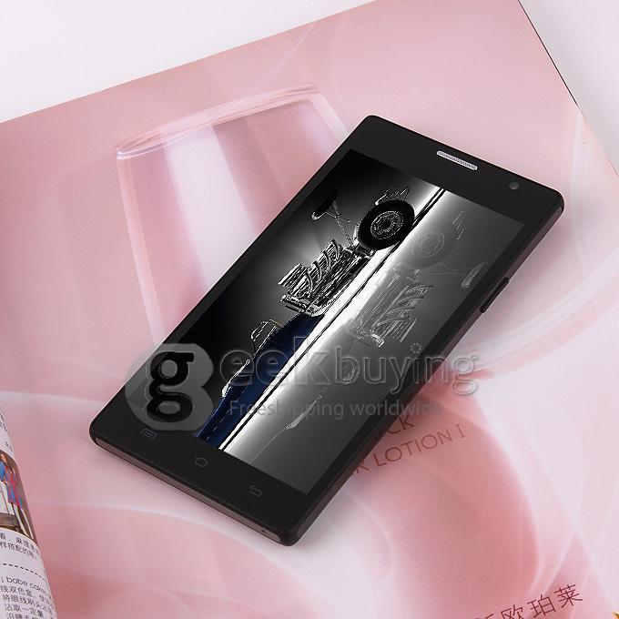 CUBOT C11 5.0Inch IPS Capacitive Screen MTK6572 Dual Core 1.2GHz Smart Phone 512MB+4G Android 4.2 OS Bluetooth/WiFi - Black