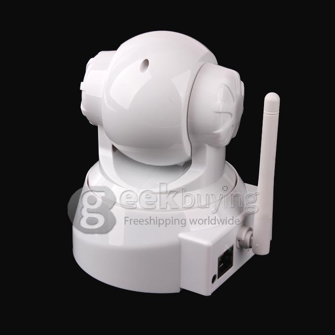 Sricam AP001 Indoor Security Wireless IP Camera with M-JPEG CMOS 300K Pixel Motion Detection Night Vision Wifi Function - White