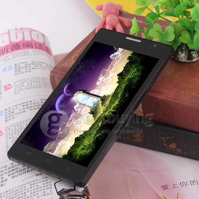CUBOT C11 5.0Inch IPS Capacitive Screen MTK6572 Dual Core 1.2GHz Smart Phone 512MB+4G Android 4.2 OS Bluetooth/WiFi - Black