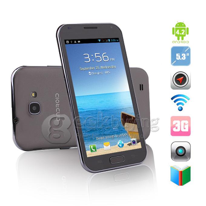 Cubot GT89 5.3 Inch QHD Screen MTK6589 Quad Core Smartphone 1GB/4GB 8.0MP Camera Android 4.2 OS with 3G/GPS - Black