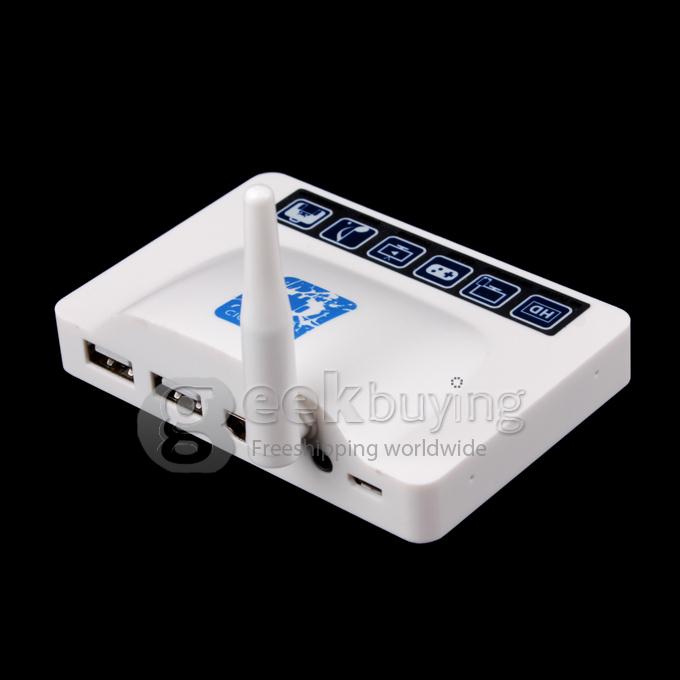 KD812 RK3188T Quad Core Google Android 4.2.2 OS Cortex-A9*2 1.4GHZ TV BOX 2G/8G Bluetooth Camera/MIC/External Wifi Antenna - White