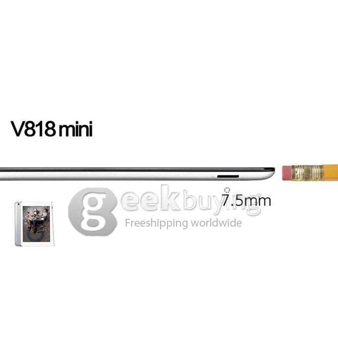 Onda V818 Mini Allwinner A31S 1.0GHz 7.9 inch Tablet PC Android 4.1 Quad Core IPS Capacitive Touch Screen 1024*768 1G/16G