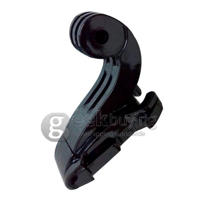 Aluminium Alloy J Hook Buckle Compatible For Gopro HD Hero1, Hero2, Hero3 - Black (2PCS)
