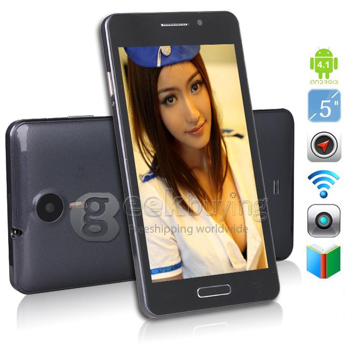 L3 5.0 inch SC6820 Android 4.1 OS Mobile Phone 512MB+256MB 2.0MP Camera Bluetooth WIFI - Black