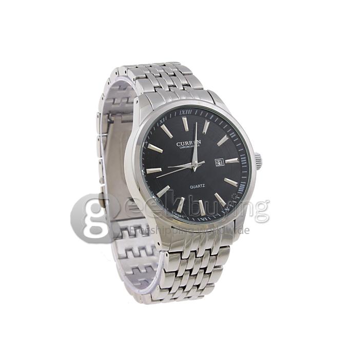CURREN 8052 Stainless Steel Men's Fashion & Casual Watches - Silver