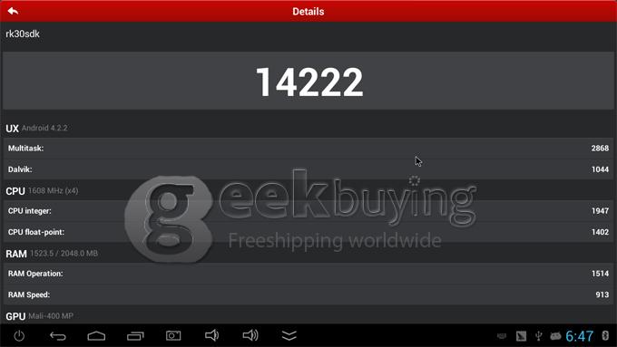 KD812 RK3188T Quad Core Google Android 4.2.2 OS Cortex-A9*2 1.4GHZ TV BOX 2G/8G Bluetooth Camera/MIC/External Wifi Antenna - White
