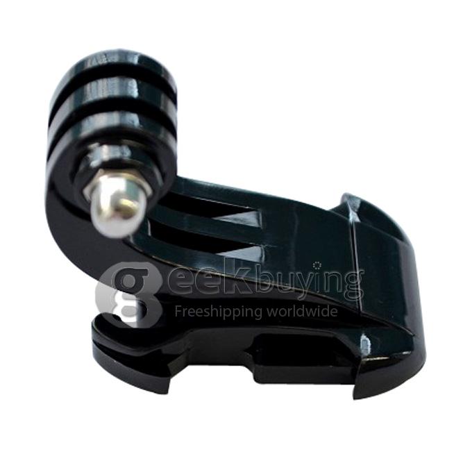Aluminium Alloy J Hook Buckle Compatible For Gopro HD Hero1, Hero2, Hero3 - Black (2PCS)
