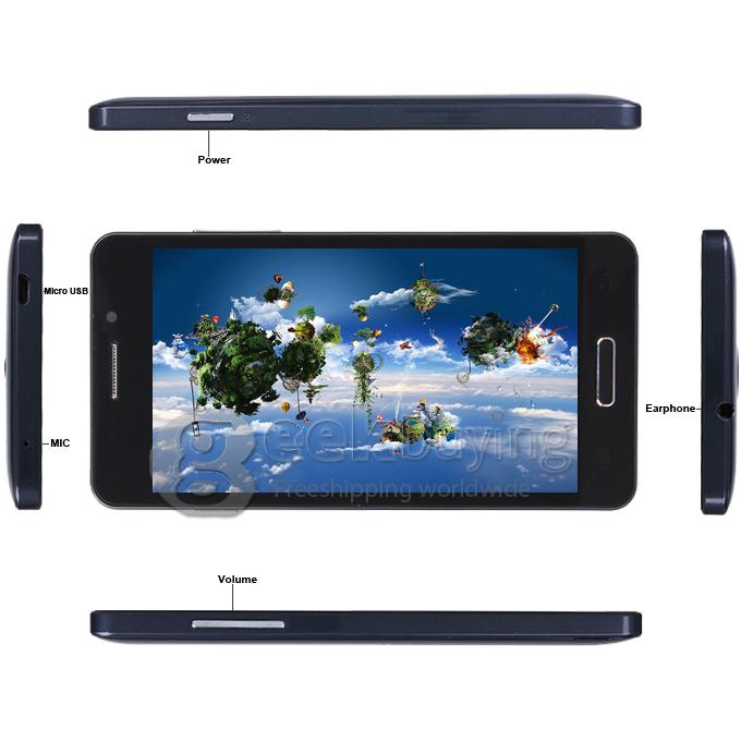 L3 5.0 inch SC6820 Android 4.1 OS Mobile Phone 512MB+256MB 2.0MP Camera Bluetooth WIFI - Black