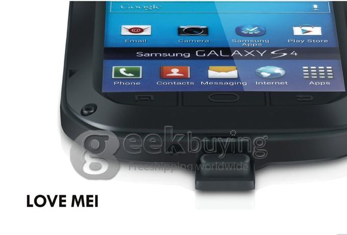 [Germany Stock]LOVE MEI Weather/Dirt/Shockproof Protect Case for Samsung Galaxy S4 IV i9500 - Black