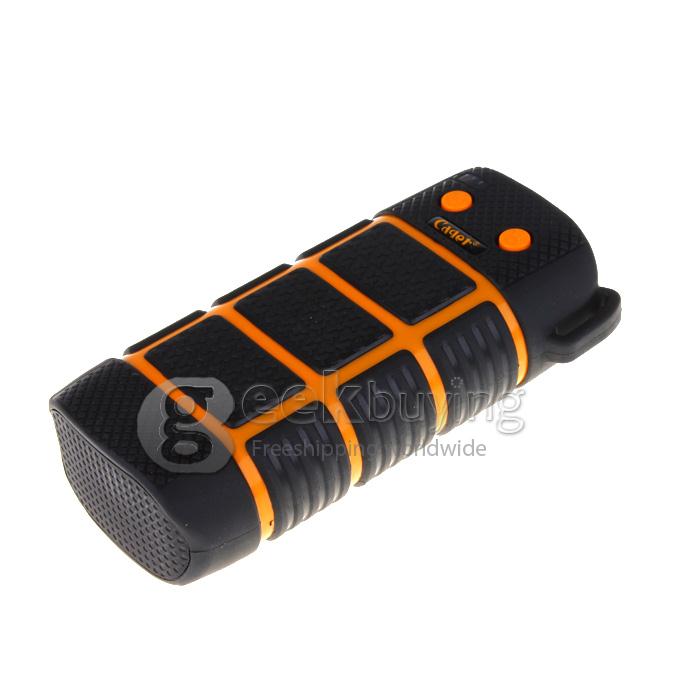 Cager Rugged Waterproof/Dustproof/Shockproof 5600mAh Power Bank with LED Light for Cellphones, MP3 - Orange and Black
