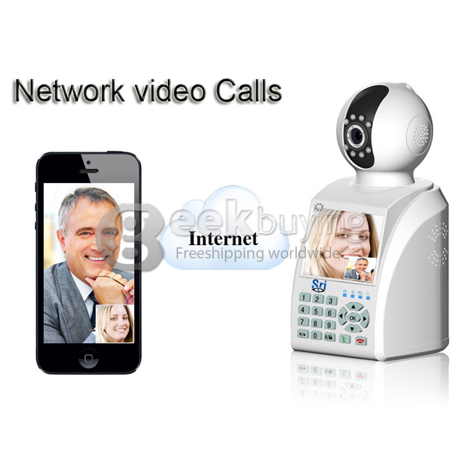 SRI-SP001 Advanced Cloud Link P2P 0.3 MP Tech Wireless IP Camera Support iPhone and Android Phones Connecting (Black)