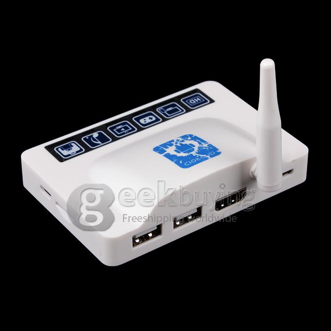 KD812 RK3188T Quad Core Google Android 4.2.2 OS Cortex-A9*2 1.4GHZ TV BOX 2G/8G Bluetooth Camera/MIC/External Wifi Antenna - White