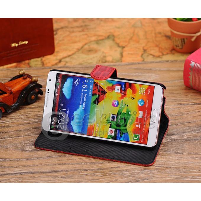 New Crocodile Pattern Wallet Leather Flip Case for Samsung Galaxy Note 3 III N9000 - Red