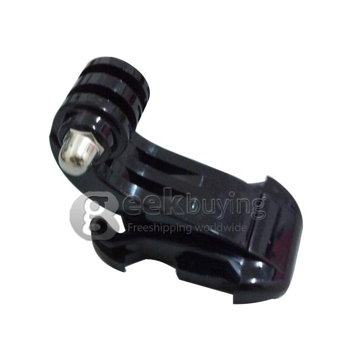 Aluminium Alloy J Hook Buckle Compatible For Gopro HD Hero1, Hero2, Hero3 - Black (2PCS)