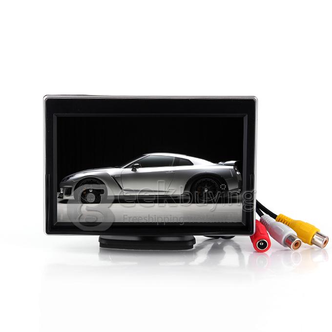 5.0 Inch Display TFT Color LCD Car Reverse Rear View Monitor 2 video Inputs for Car Reverse Camera DVD Satellite Receive