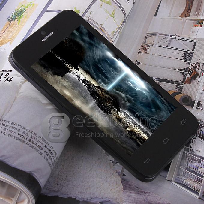 W101 4.0inch WVGA Capacitive Screen MTK6572W Dual Core Smartphone 4GB ROM 5.0MP Camera Android 4.2 OS 3G/GPS - Black