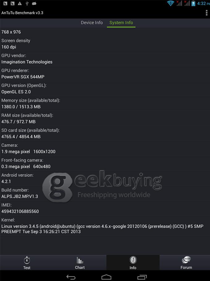 AM980 MTK8389 1.2GHz 9.7 inch Tablet PC Phablet  Android 4.2 Quad Core Capacitive Touch Screen 1024*768 1G/8G - Silver