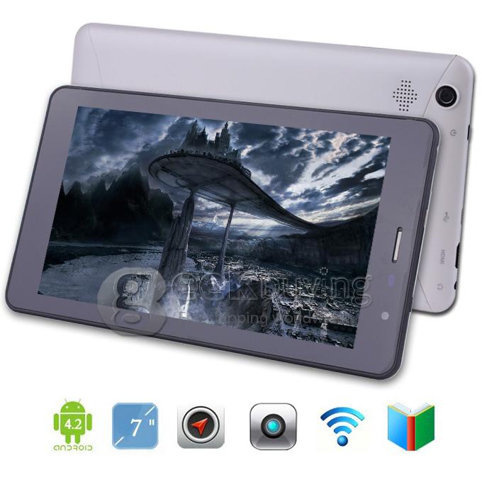 Aoson M73T MTK8389 1.2GHz 7 inch Tablet PC Android 4.2 Quad Core Capacitive Touch Screen 1024*600 1GB/8GB - Black + White