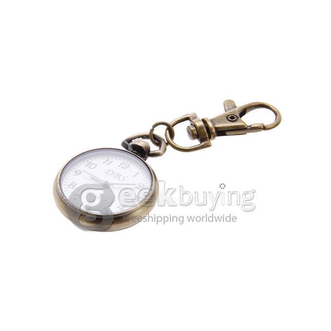 Unisex Alloy Analog Quartz Keychain Watch - Bronze