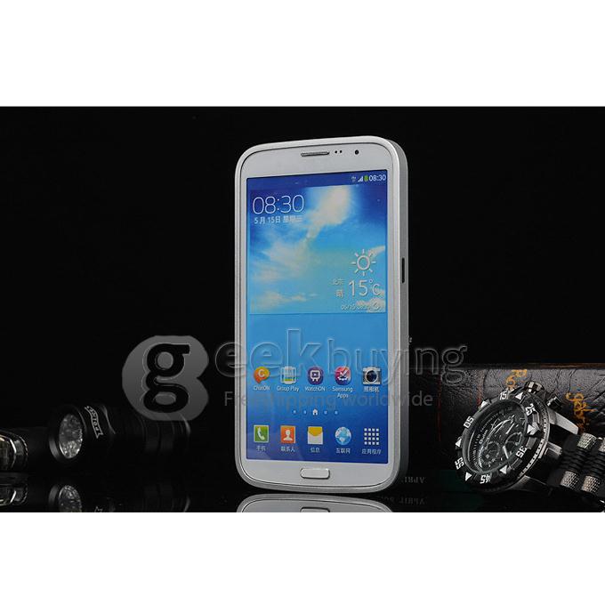 Ultra-thin Metal Aluminum Bumper Case for Samsung Galaxy Mega 6.3 i9200 - Silver