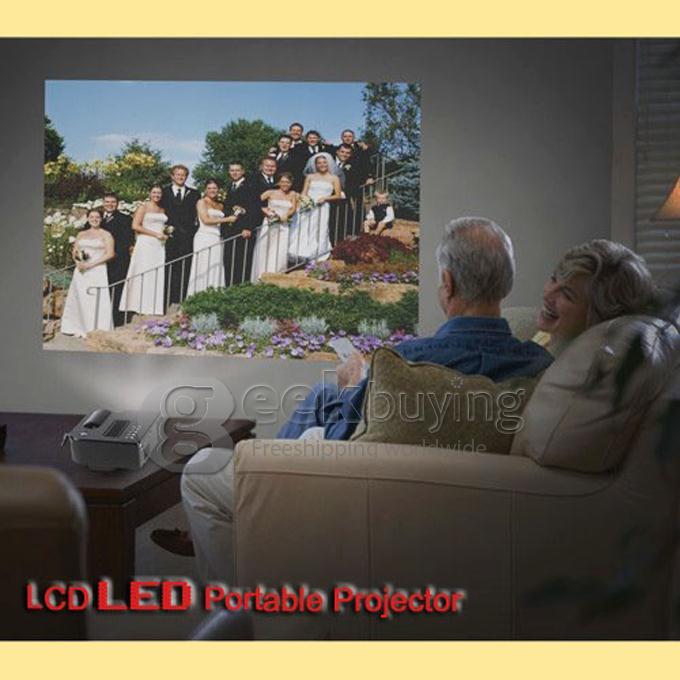 UC20 Portable 30 Lumens Multimedia LED LCD Projector with AV Port/USB/SD Slot