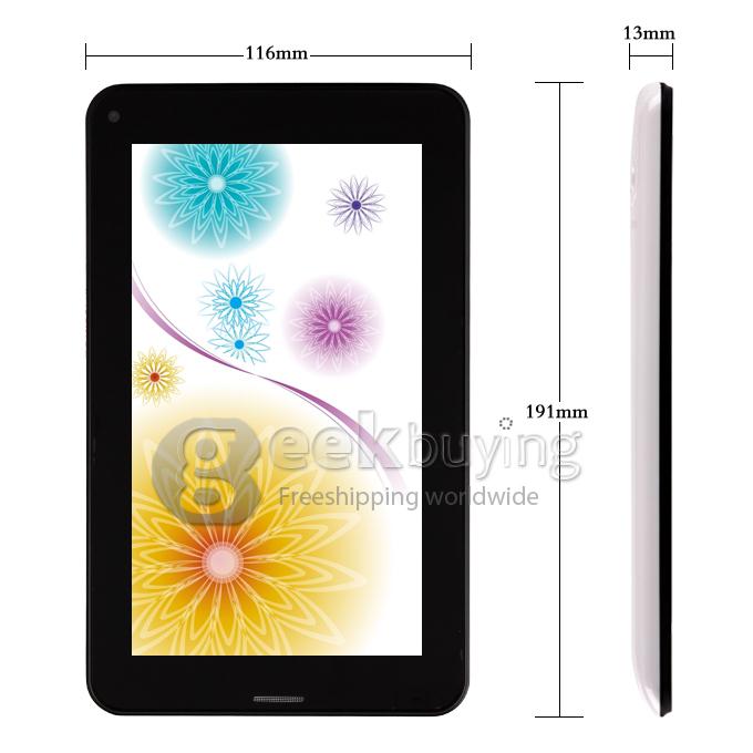 T16 Allwinner A13 7 inch Tablet PC Phablet Android 4.0 512MB/8GB