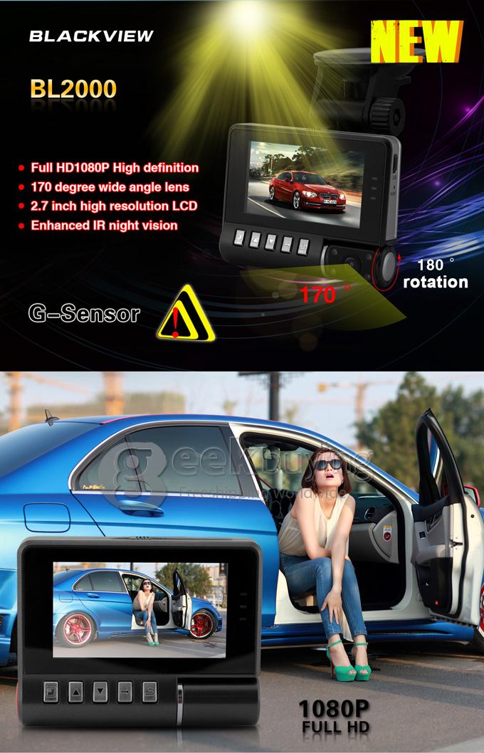 BLACKVIEW BL2000 Novatek H.264 1920*1080P 30fps 2.7inch 170 Degree Wide Angle Car DVR Recorder with IR Night Vision