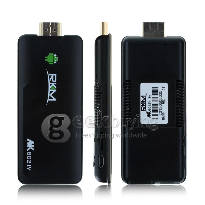Rikomagic MK802IV Android 4.2 OS RK3188T Quad Core 1.4Ghz Mini PC TV BOX 2G/16G Bluetooth WIFI - Black