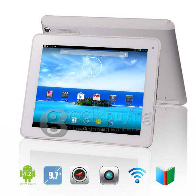AM980 MTK8389 1.2GHz 9.7 inch Tablet PC Phablet  Android 4.2 Quad Core Capacitive Touch Screen 1024*768 1G/8G - Silver