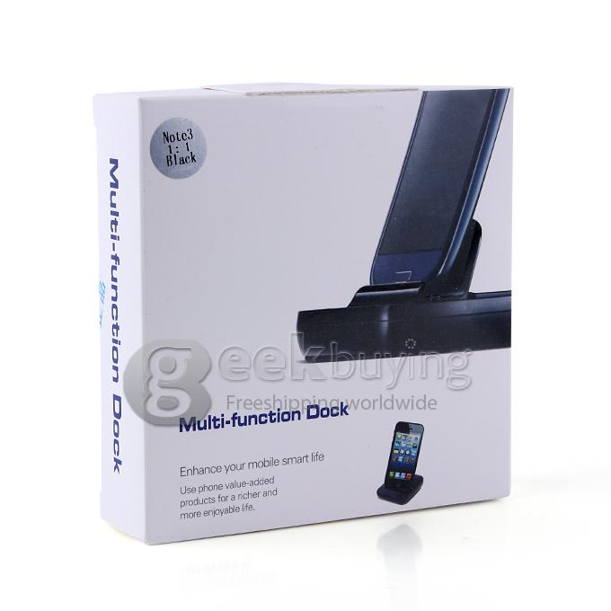Battery & Dock Charger with Stand Holder Cradle for Samsung Galaxy Note 3 III N9000 - Black