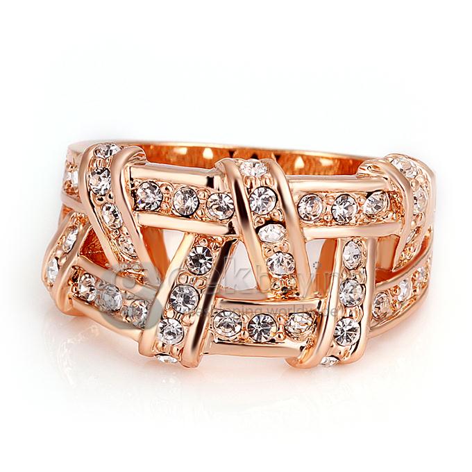 Rose Gold 18KRGP Alloy Ring 8 Size