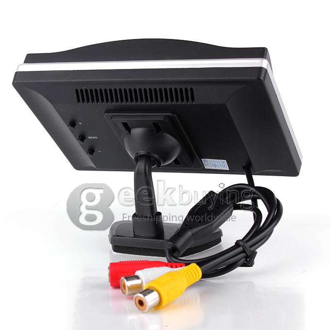 5.0 Inch Display TFT Color LCD Car Reverse Rear View Monitor 2 video Inputs for Car Reverse Camera DVD Satellite Receive