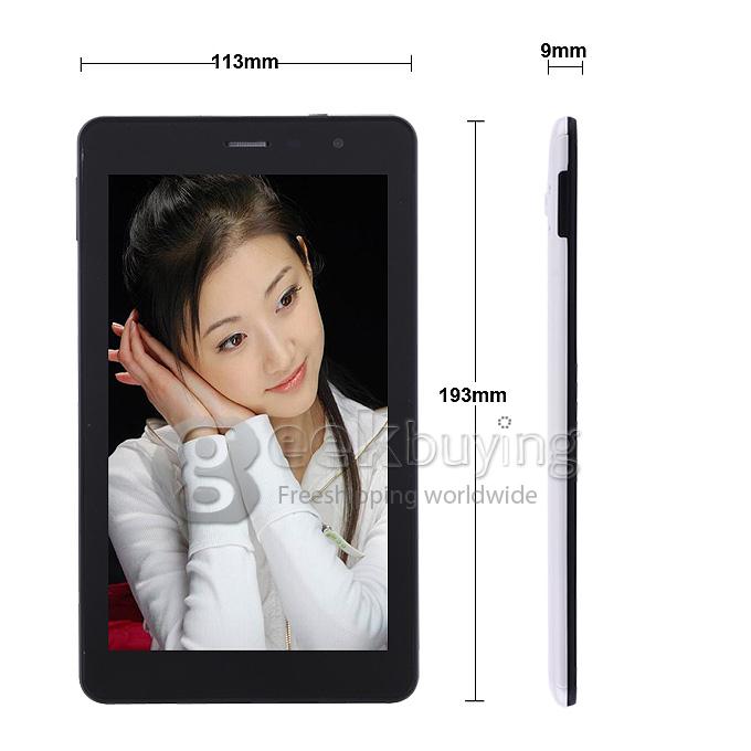 Aoson M73T MTK8389 1.2GHz 7 inch Tablet PC Android 4.2 Quad Core Capacitive Touch Screen 1024*600 1GB/8GB - Black + White