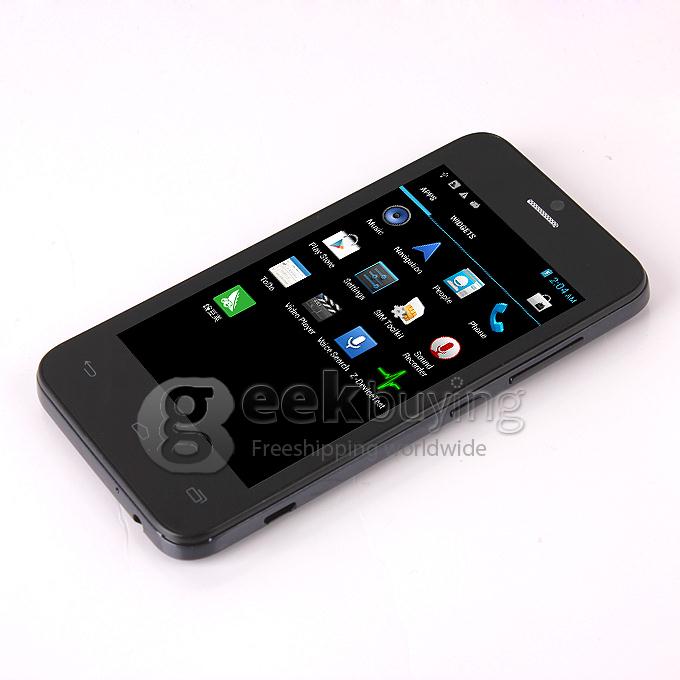 W101 4.0inch WVGA Capacitive Screen MTK6572W Dual Core Smartphone 4GB ROM 5.0MP Camera Android 4.2 OS 3G/GPS - Black