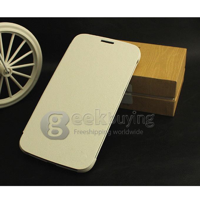 New Luxury Flip PU Leather Case Cover for Samsung Galaxy Mega 6.3 GT-i9200 White