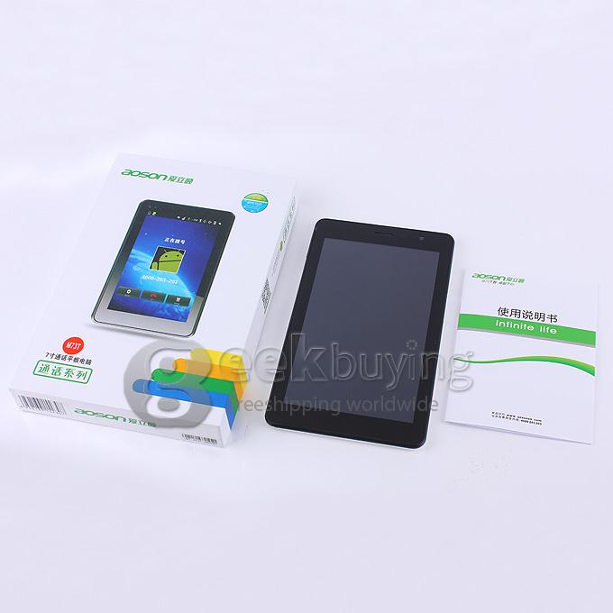 Aoson M73T MTK8389 1.2GHz 7 inch Tablet PC Android 4.2 Quad Core Capacitive Touch Screen 1024*600 1GB/8GB - Black + White