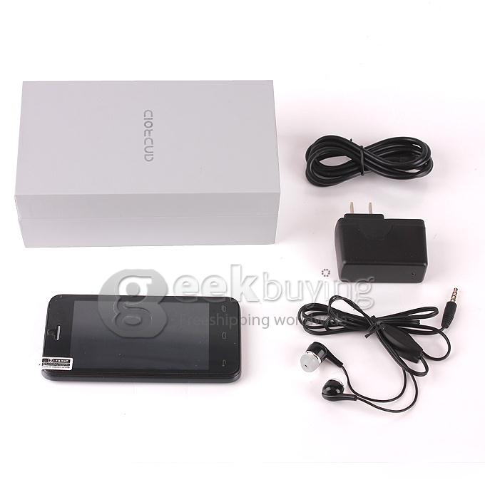 W101 4.0inch WVGA Capacitive Screen MTK6572W Dual Core Smartphone 4GB ROM 5.0MP Camera Android 4.2 OS 3G/GPS - Black