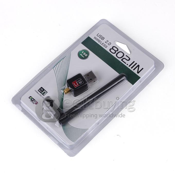 150Mbps USB 2.0 Wireless Network Networking Card LAN Adapter with Wireless Antenna