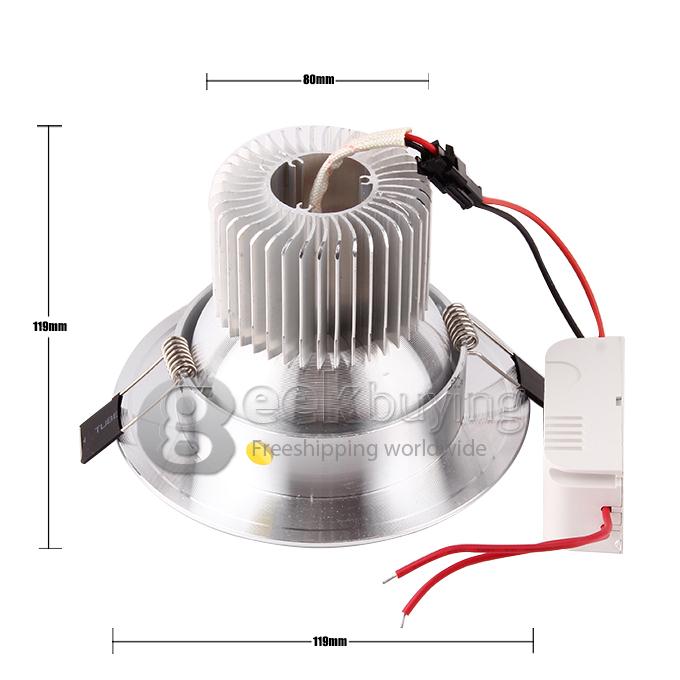 7W 7*1W 700LM Warm White Light Aluminum LED Ceiling Bulb (AC 85-265V)