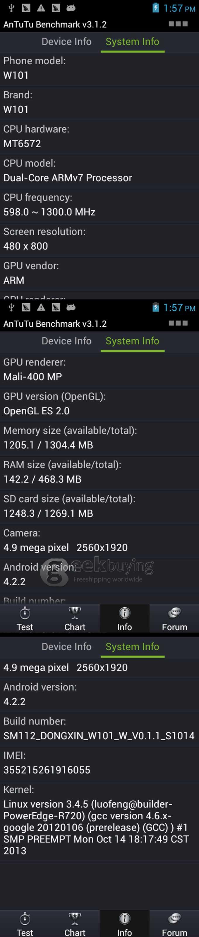 W101 4.0inch WVGA Capacitive Screen MTK6572W Dual Core Smartphone 4GB ROM 5.0MP Camera Android 4.2 OS 3G/GPS - Black