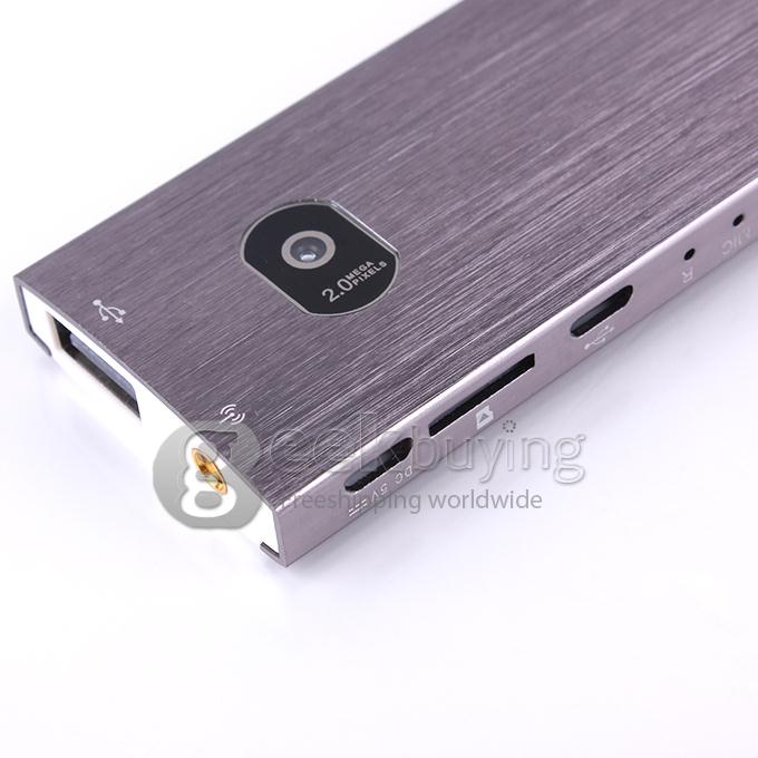 GK525 RK3188T Quad Core 1.4Ghz Android 4.2.2 OS Mini TV BOX Dongle 2G/8G Bluetooth 2.0MP Camera Microphone External Wifi Antenna - Brown