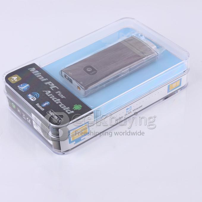 GK525 RK3188T Quad Core 1.4Ghz Android 4.2.2 OS Mini TV BOX Dongle 2G/8G Bluetooth 2.0MP Camera Microphone External Wifi Antenna - Brown