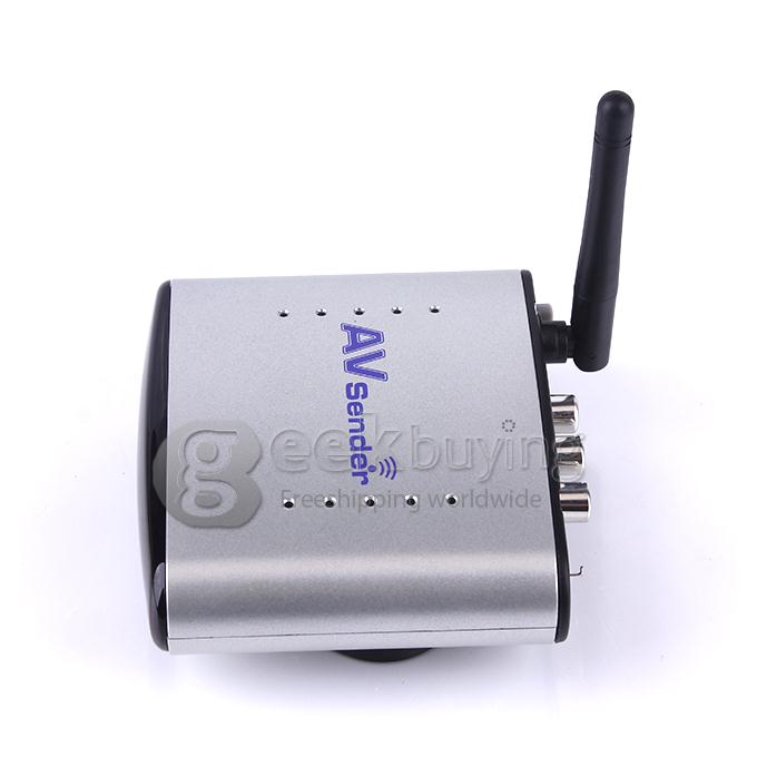 PAT-220 2.4GHz 4 Channel Wireless AV Audio Video Transmitter Receiver with IR Remote For DVD DVR CCD Camera IPTV
