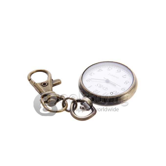 Unisex Alloy Analog Quartz Keychain Watch - Bronze