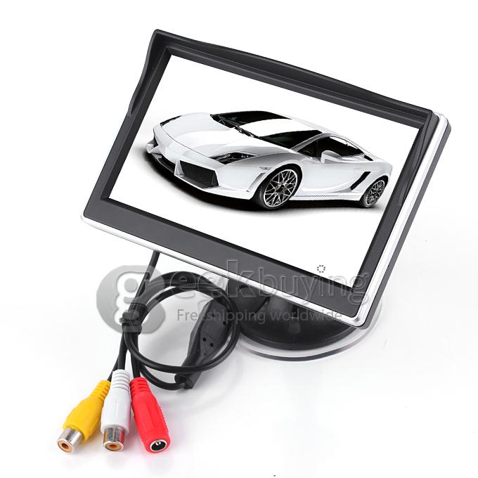 5.0 Inch Display TFT Color LCD Car Reverse Rear View Monitor 2 video Inputs for Car Reverse Camera DVD Satellite Receive