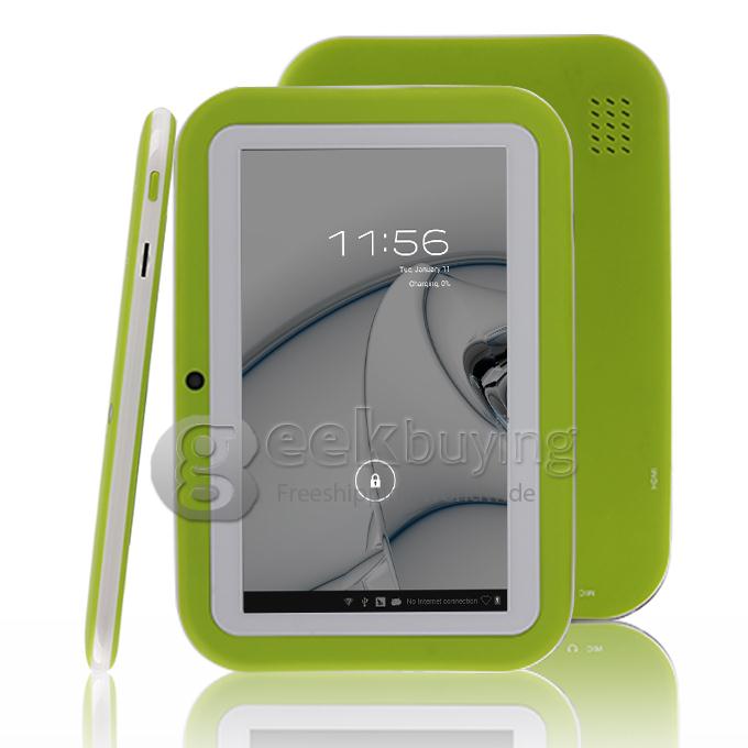 X90 Kids Pad RK2928 1.0GHz 7 inch Tablet PC Children Tablet Android 4.1 Capacitive Touch Screen 1024*600 512MB/8GB - Green