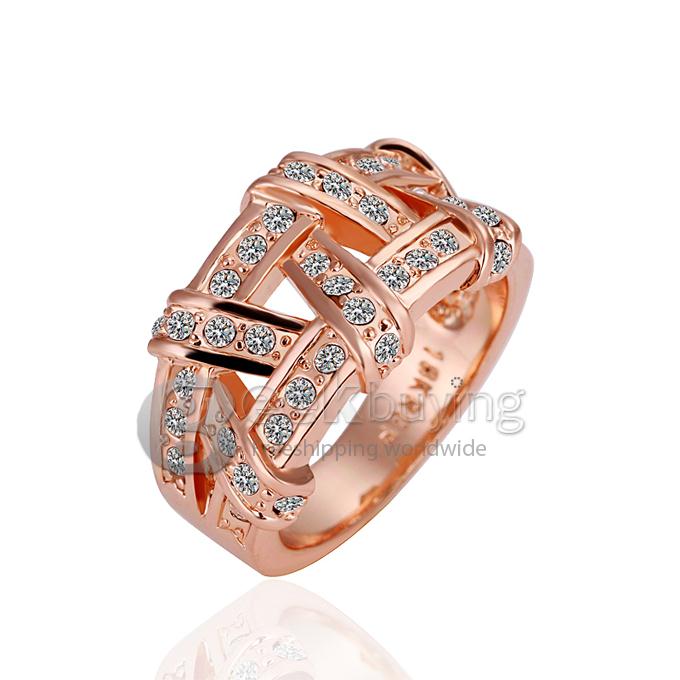 Rose Gold 18KRGP Alloy Ring - 6 Size