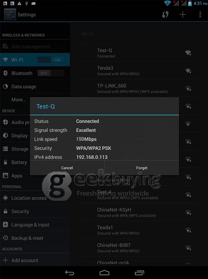 AM980 MTK8389 1.2GHz 9.7 inch Tablet PC Phablet  Android 4.2 Quad Core Capacitive Touch Screen 1024*768 1G/8G - Silver