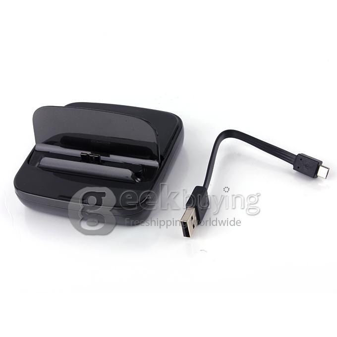 Battery & Dock Charger with Stand Holder Cradle for Samsung Galaxy Note 3 III N9000 - Black