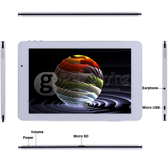 Ramos i9 Intel Atom Z2580 Dual Core 8.9 Inch  Android 4.2 OS Tablet PC 2GB RAM 16GB ROM IPS Capacitive Touch Screen 1920*1200 - White